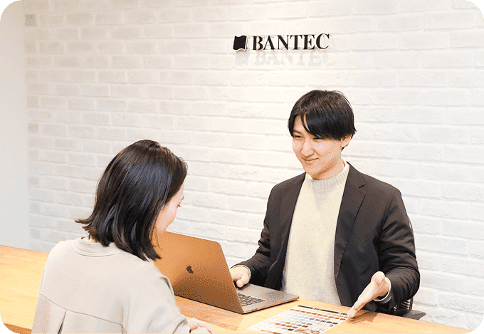 対面で打ち合わせ、注文ができる