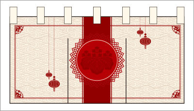 デザインサンプル集 飲食・店舗のれん 中華