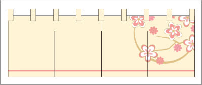 飲食・店舗のれんにおすすめのデザイン 居酒屋 06 【花 のれん】